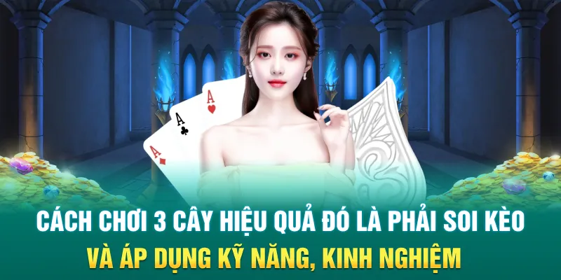 Cách chơi 3 cây hiệu quả đó là phải soi kèo và áp dụng kỹ năng, kinh nghiệm